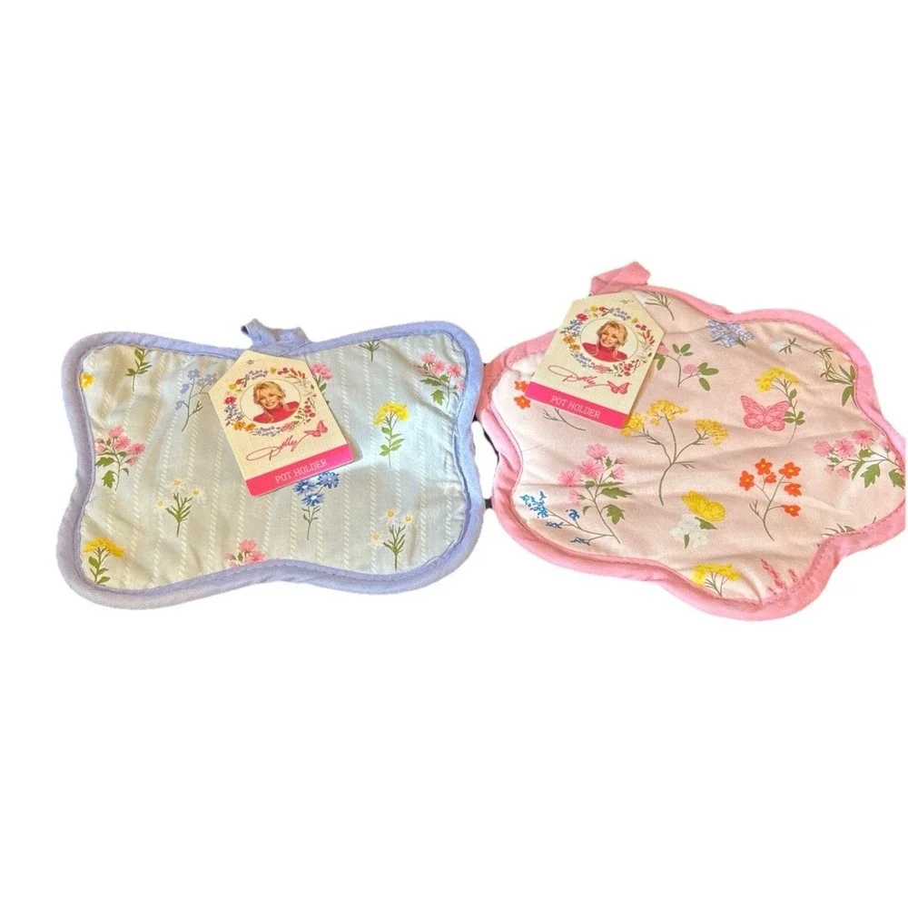New Dolly Parton Wildflowers Spring Collection Pot Holder Set‎ Of 2